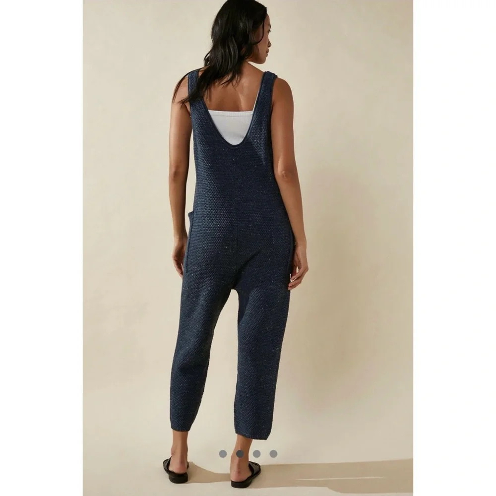 NWT Free People Hailee Sweater Jumper Navy Heather Medium
